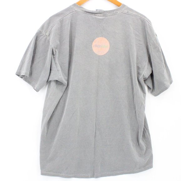 Vintage Authentic Pigment Shirt Mens Gray Short Sleeve Elton John Cotton Large L - Picture 6 of 8